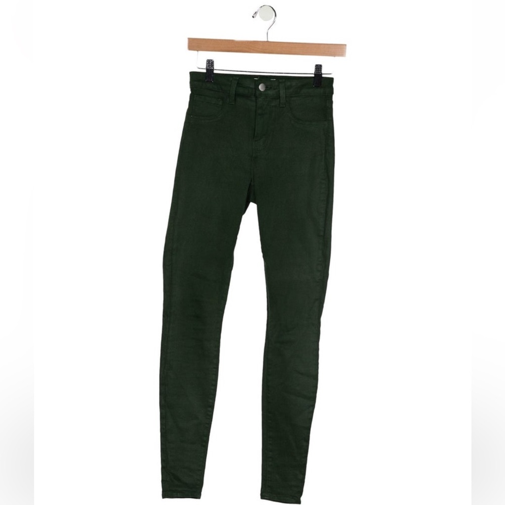 L Agence mid rise skinny green jeans